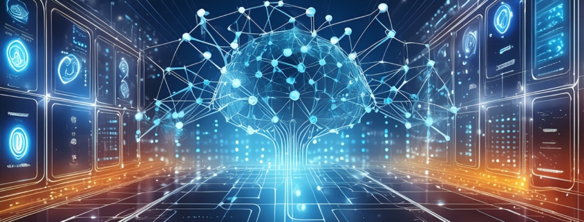 Visual Representation of AI- An image depicting futuristic AI technology
