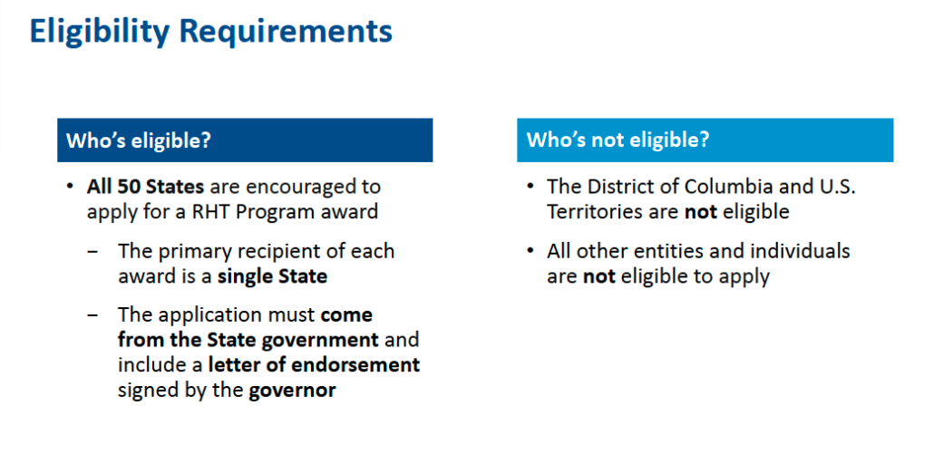 RHT Eligibility Requirements